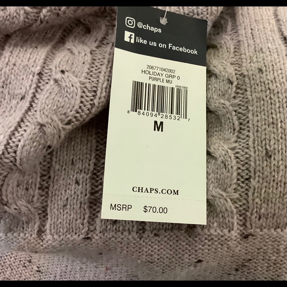 NWT Chaps Sweater Size M - Picture 5 of 6
